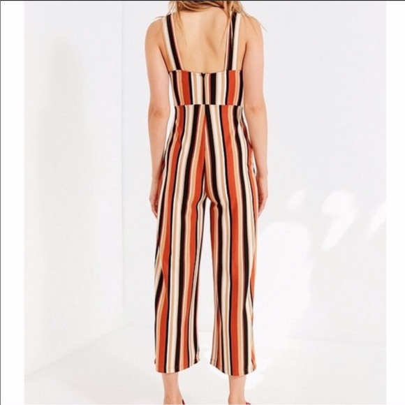 UO Orange Striped Jumpsuit - Picture 4 of 4